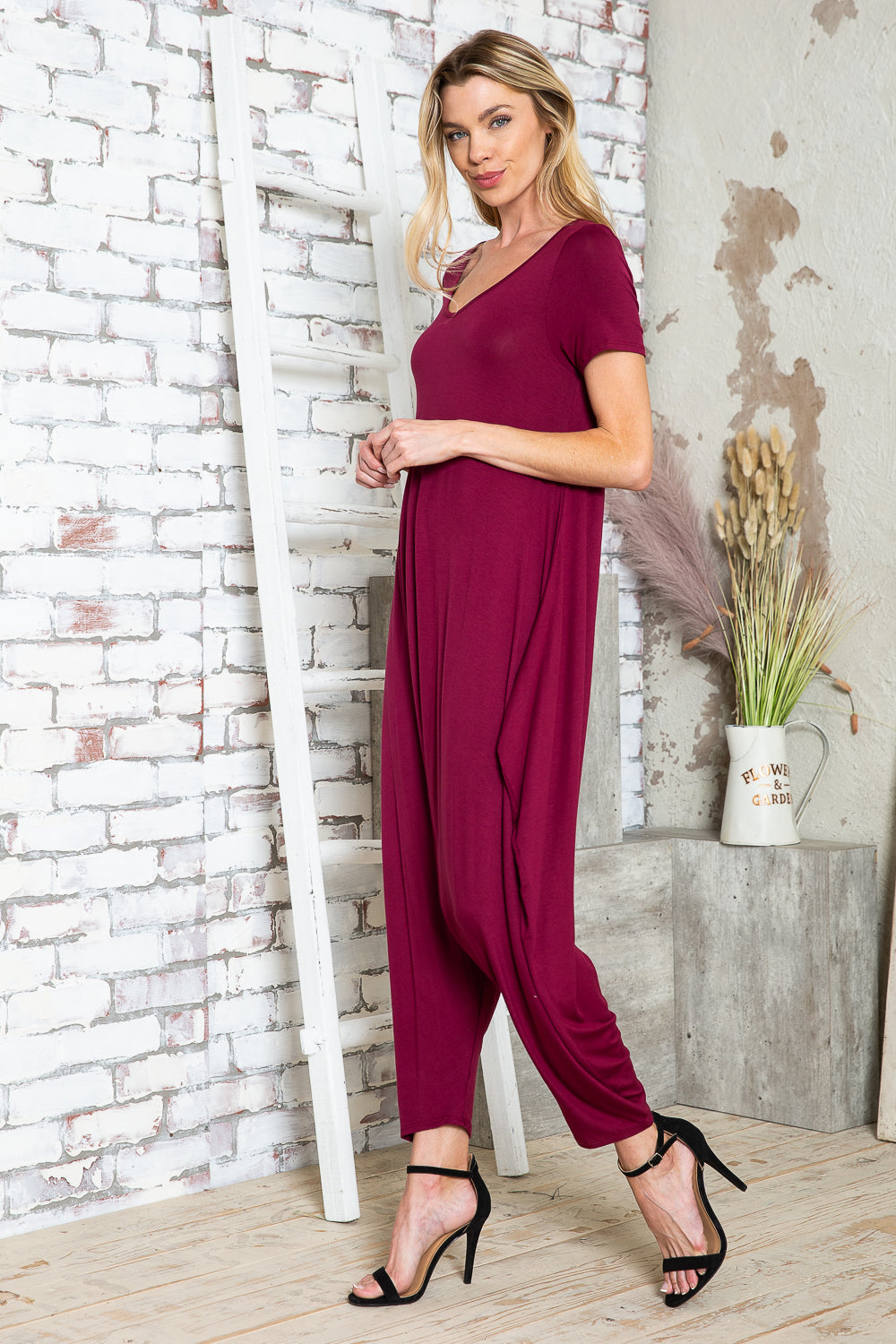 Solid Harem Jumpsuit