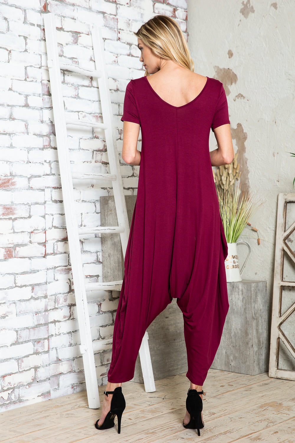 Solid Harem Jumpsuit