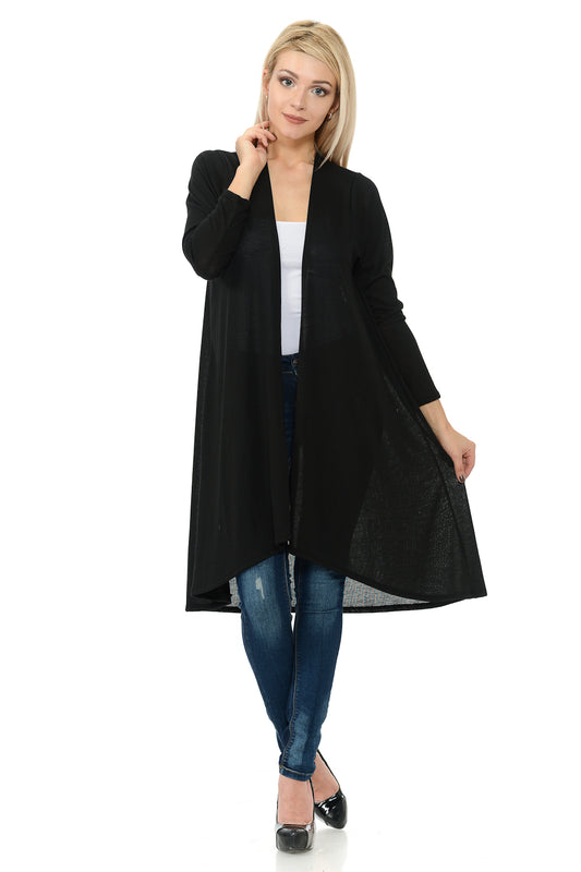 Cascading Open Front Cardigan