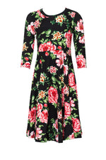 Princess Seam A-Line Dress Floral
