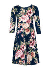 Princess Seam A-Line Dress Floral