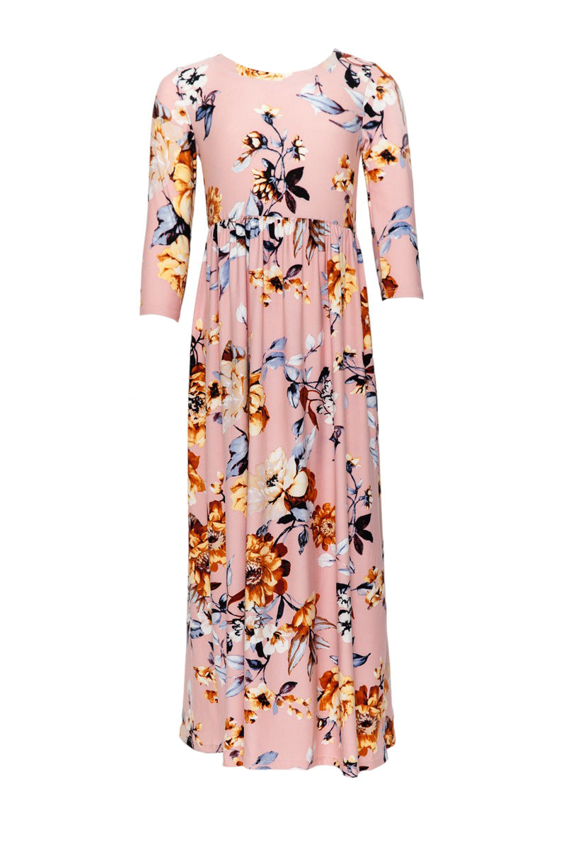 Fit and Flare Maxi Floral Dress