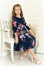 Princess Seam A-Line Dress Floral