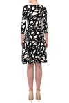 Three-Quarter Sleeve Wrap Dress with Tie