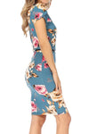 Solid Sheath Dress with Belt