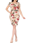Solid Sheath Dress with Belt