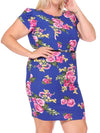 Solid Sheath Dress with Belt Plus Size