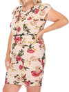 Solid Sheath Dress with Belt Plus Size