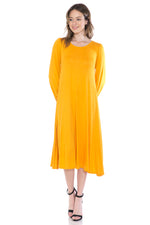 Bishop Sleeve Midi Dress