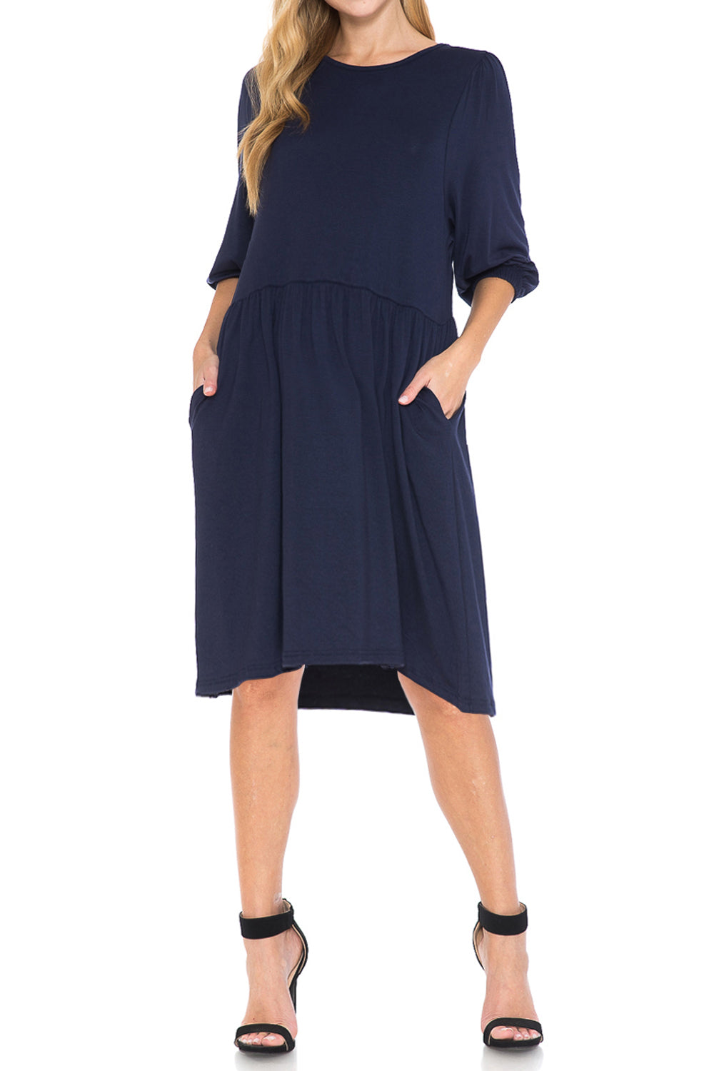 Baby Doll Midi Dress Petite Size