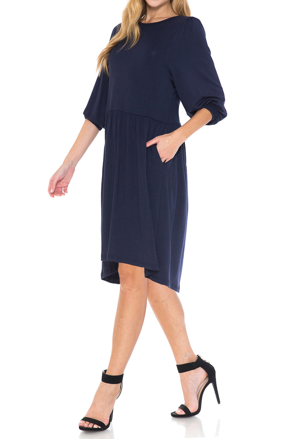 Baby Doll Midi Dress Petite Size