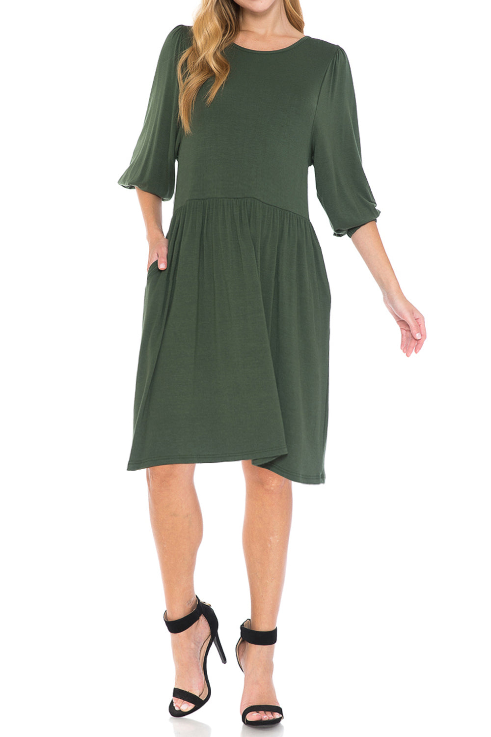 Baby Doll Midi Dress Petite Size