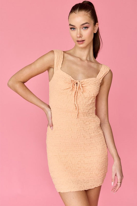 Textured Knit Sleeveless Dress
