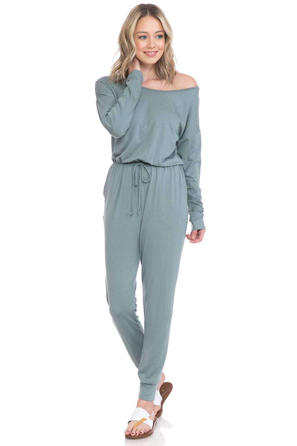 Solid Jersey Jumpsuit with Pockets