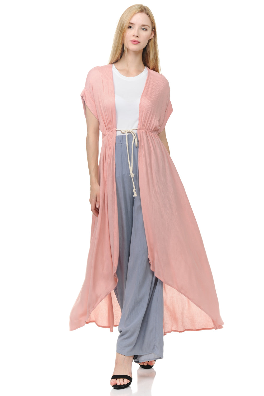High Waisted Wide Legged Premium Cotton Gauze Palazzo Pants