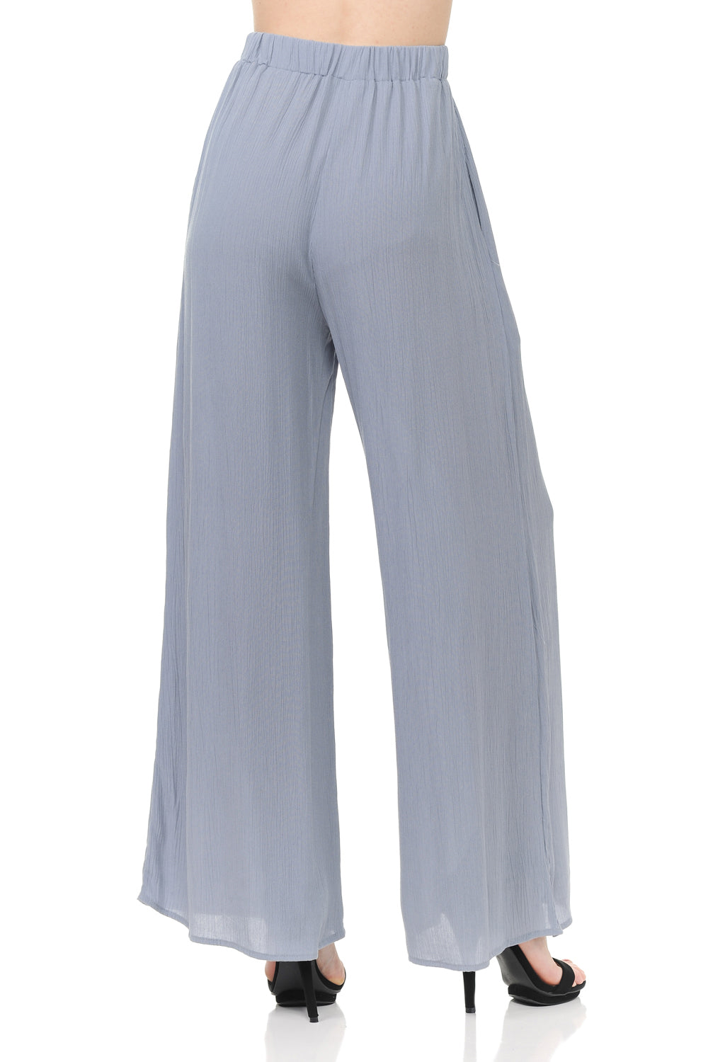 High Waisted Wide Legged Premium Cotton Gauze Palazzo Pants