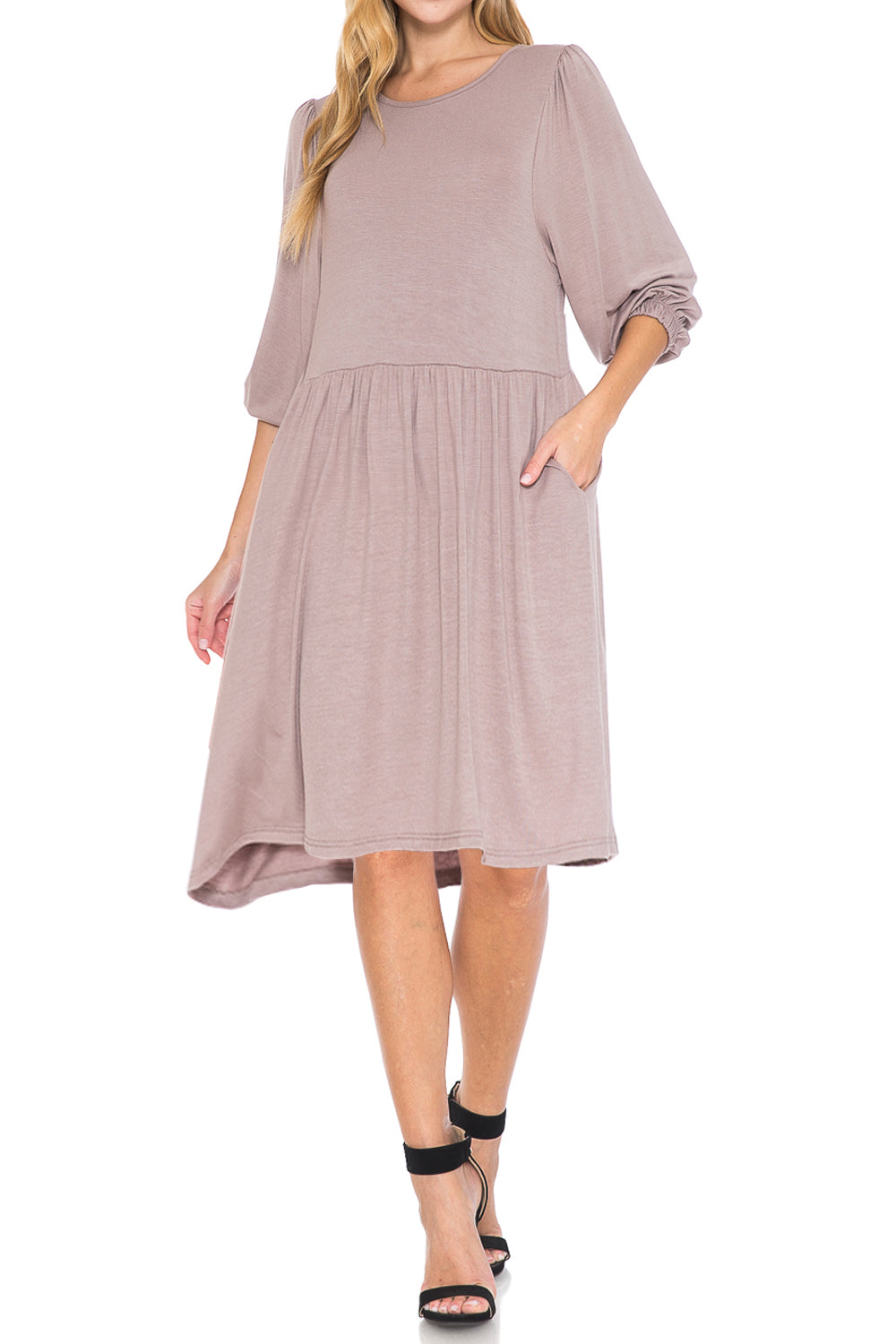 Baby Doll Midi Dress Petite Size