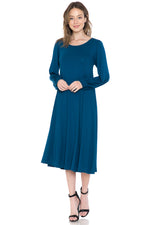 Bishop Sleeve Midi Dress