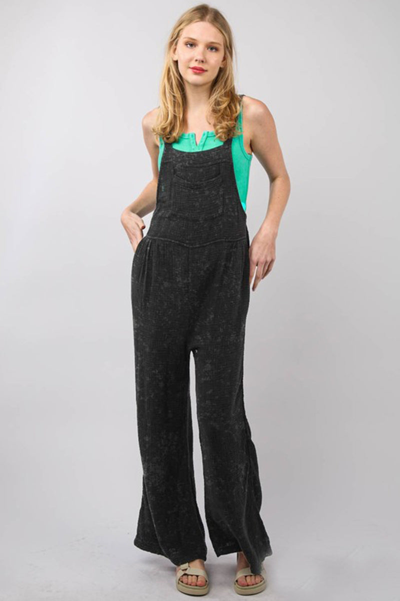 Washed Gauze Casual Jumpsuit