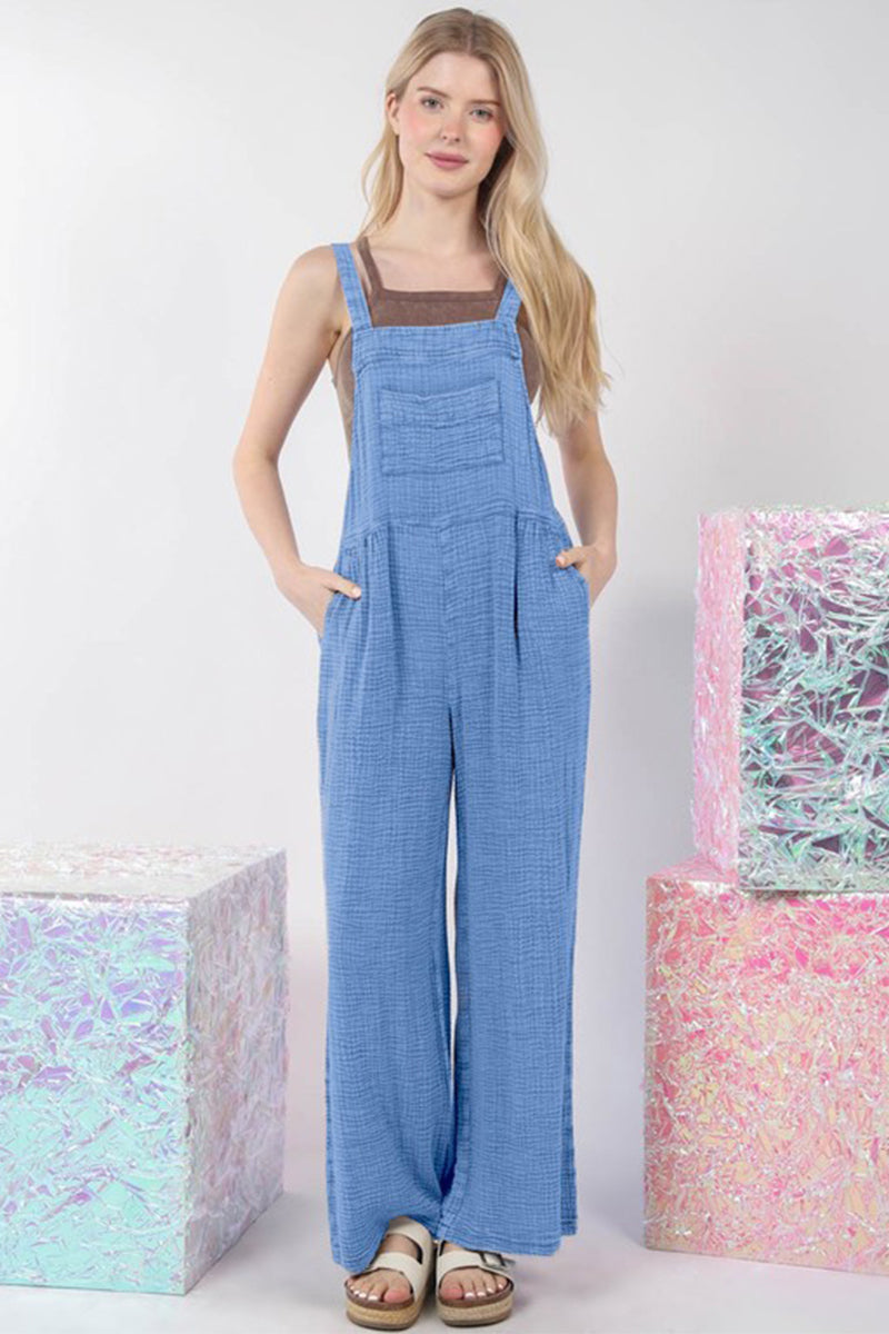 Washed Gauze Casual Jumpsuit