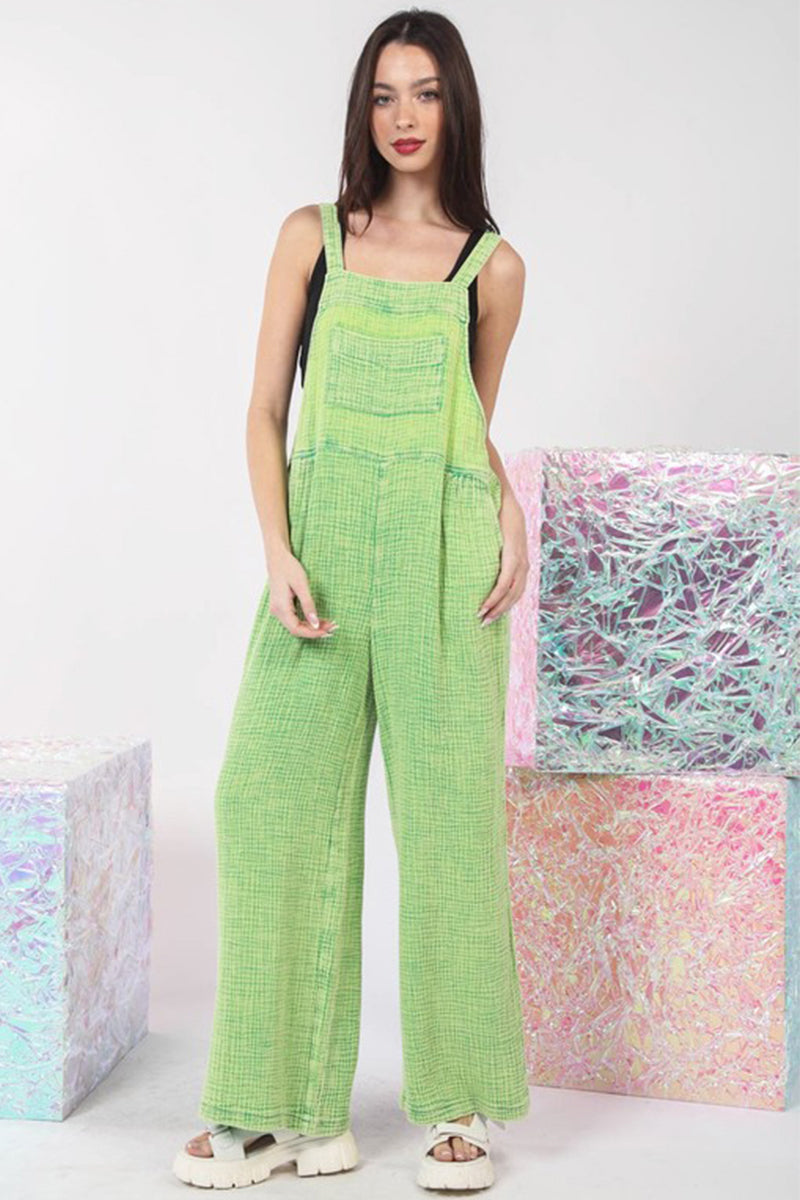 Washed Gauze Casual Jumpsuit