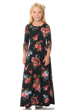Fit and Flare Maxi Floral Dress