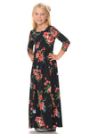Fit and Flare Maxi Floral Dress