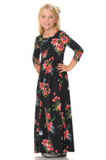 Fit and Flare Maxi Floral Dress