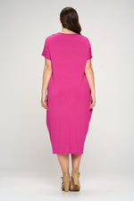 Cocoon Maxi Dress with Dolman Sleeves