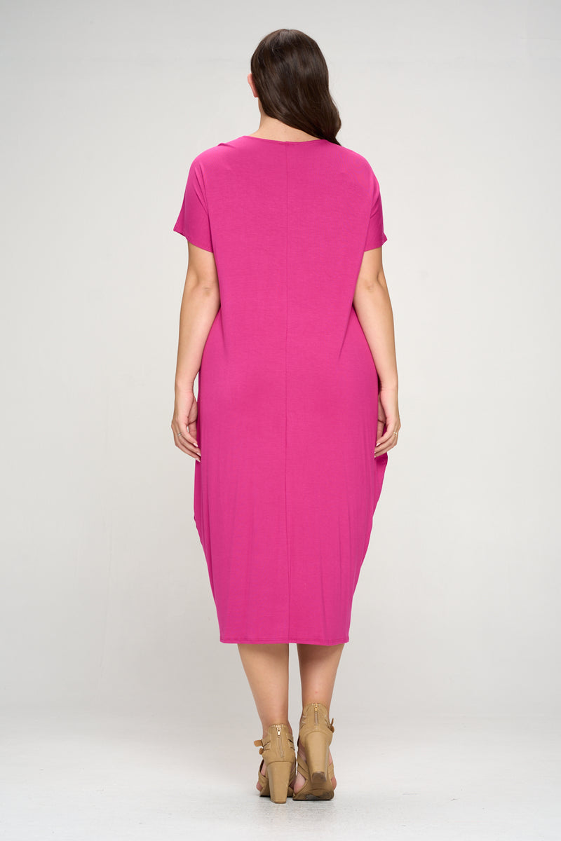 Cocoon Maxi Dress with Dolman Sleeves