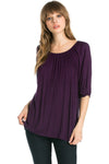 Elastic Neckline Tunic