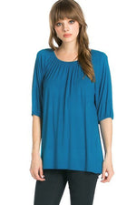Elastic Neckline Tunic