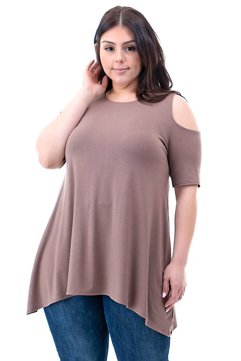 Cold Shoulder Tunic Plus Size