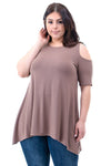 Cold Shoulder Tunic Plus Size