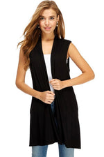 Long Vest with Side Pockets
