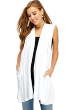 Long Vest with Side Pockets