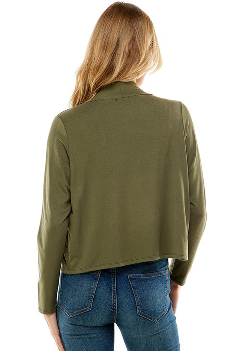 Open Front Crop Cardigan