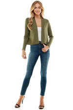 Open Front Crop Cardigan