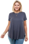 Short Sleeve Jersey Top Plus Size