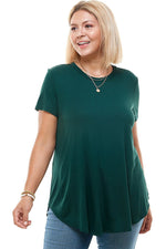 Short Sleeve Jersey Top Plus Size