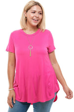 Short Sleeve Jersey Top Plus Size