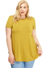 Short Sleeve Jersey Top Plus Size