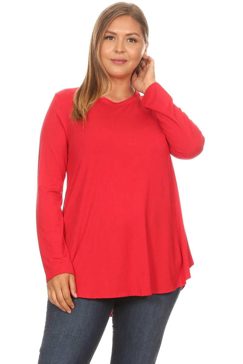 Basic Long Sleeve Top Plus