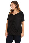 Front Drape Top Plus Size