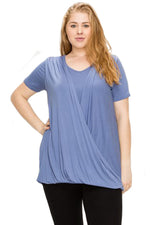 Front Drape Top Plus Size
