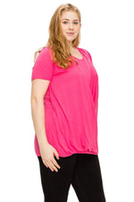 Front Drape Top Plus Size