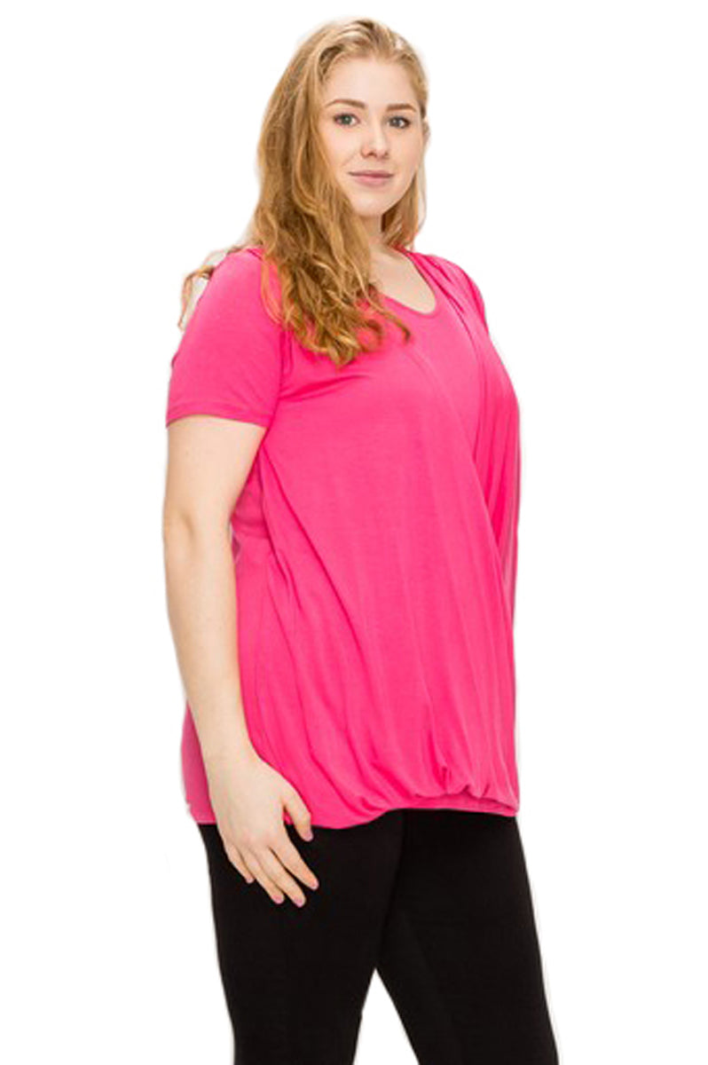 Front Drape Top Plus Size
