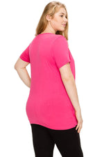 Front Drape Top Plus Size