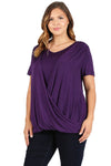Front Drape Top Plus Size