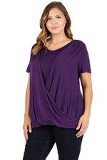 Front Drape Top Plus Size